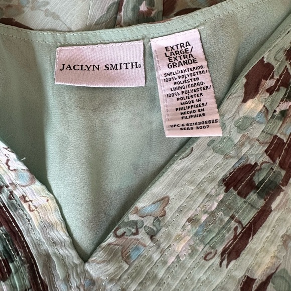 Y2K mint and brown flutter sleeve top - Picture 2 of 4